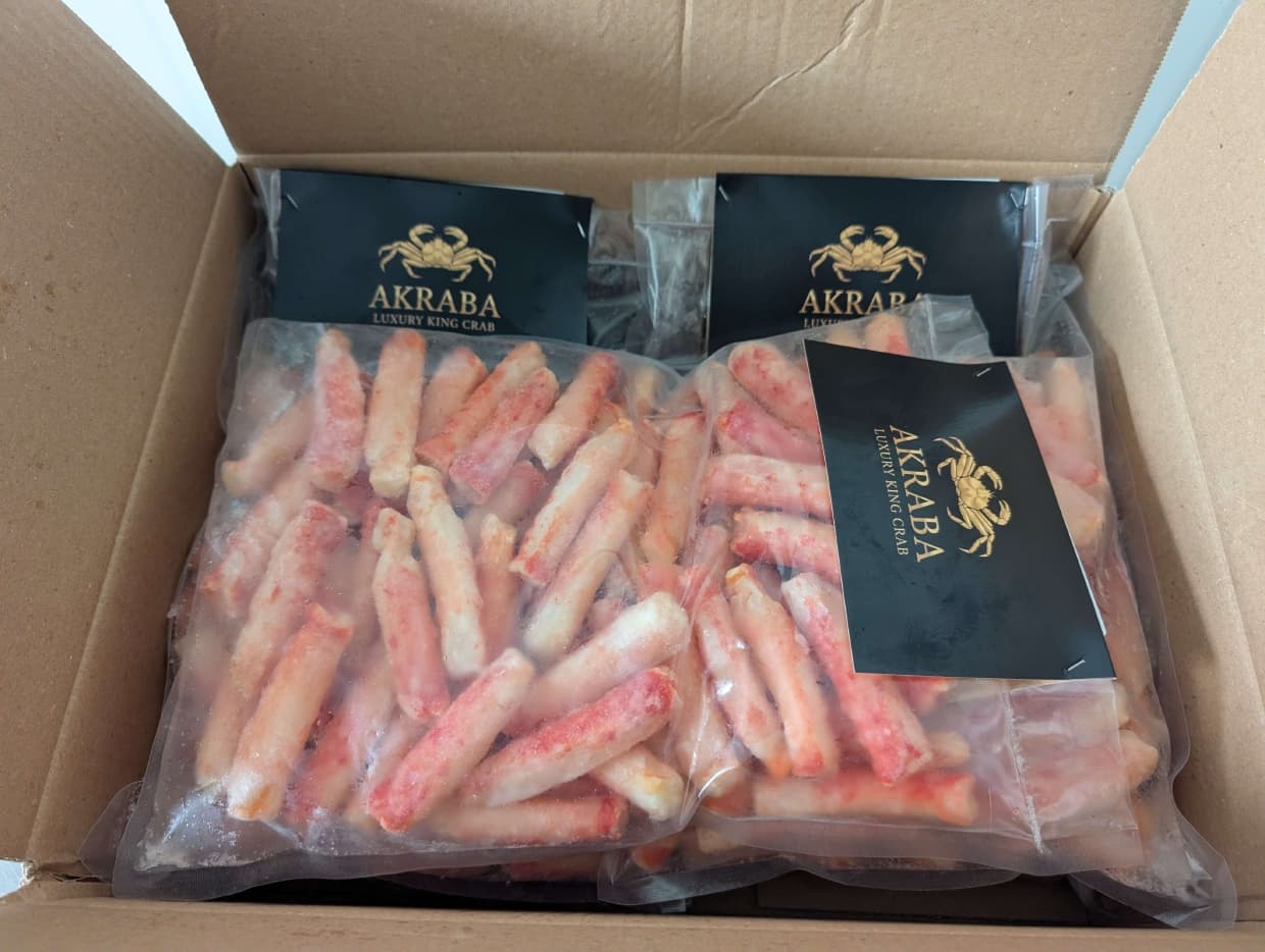 Merus zampe cotte sgusciate di Granchio Reale KING CRAB AKRABA