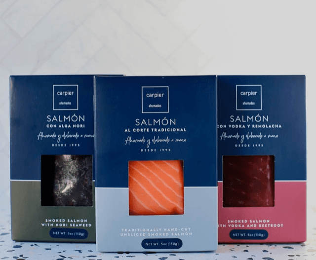 Lingotto di salmone Carpier affumicato (Mix 4 Alga Nori - 4 Vodka & Barbabietola - 4 Gin Tonic)