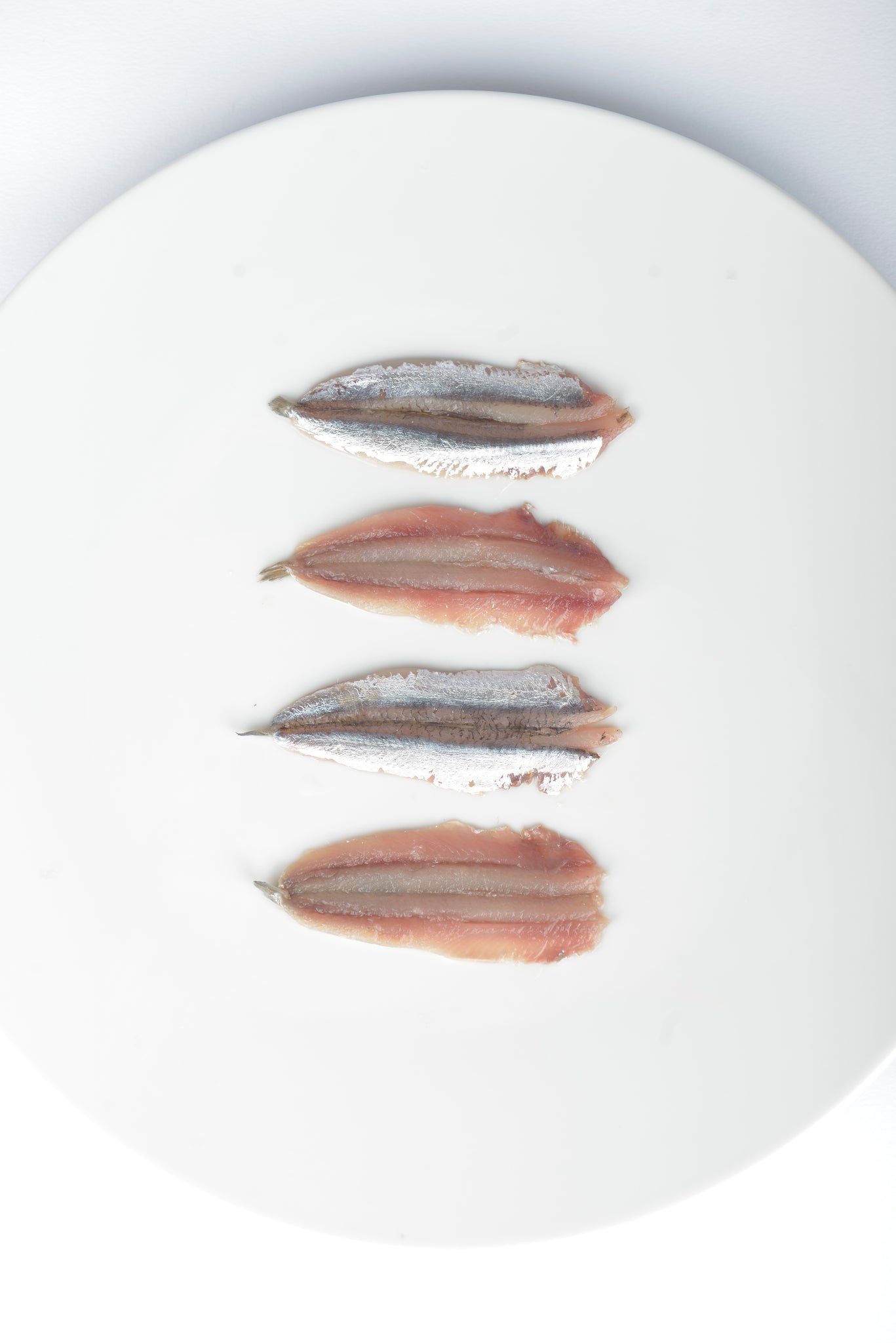 Mediterranean Anchovies in a Tray