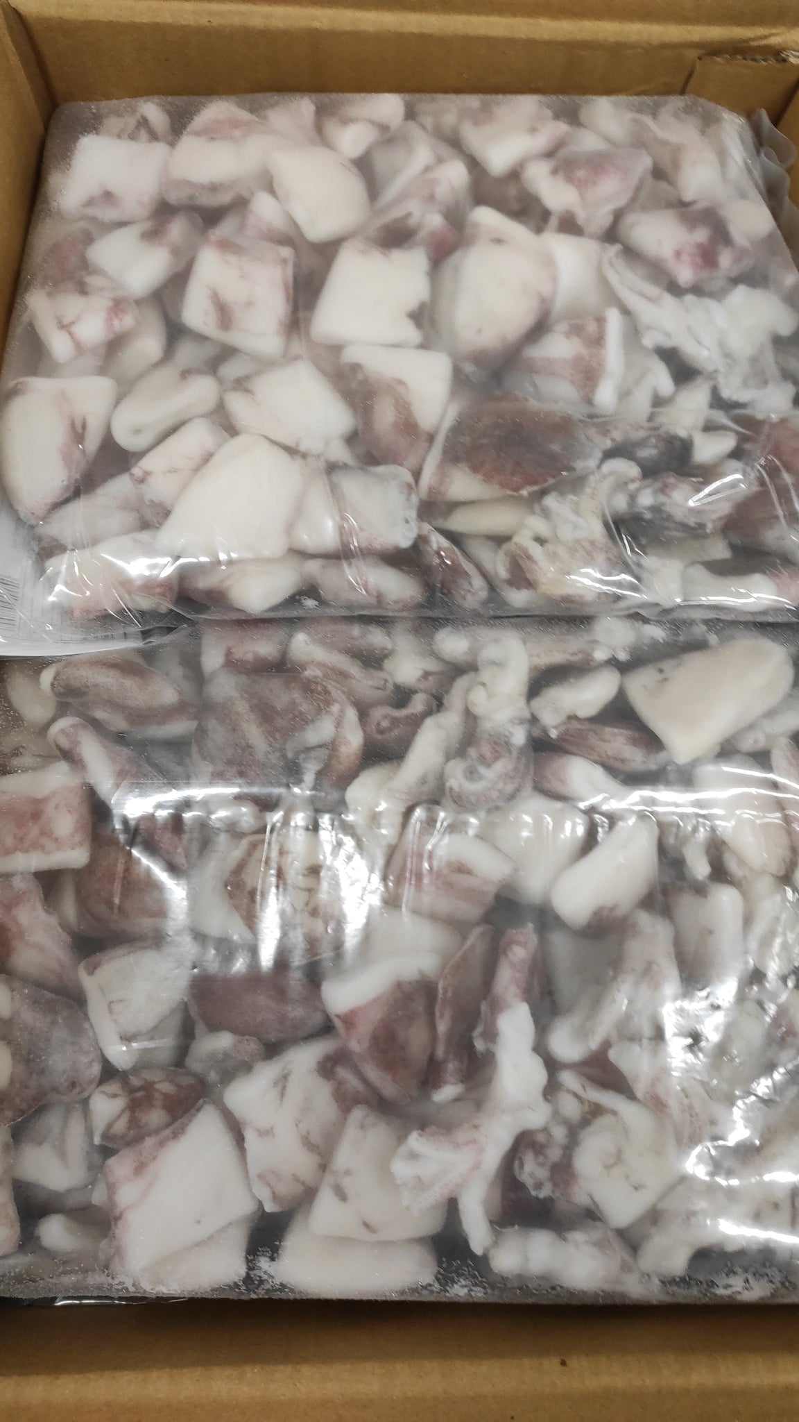 Anelli e ciuffi di Calamari Vietnam congelati crudi 10-15 IQF Box 5 kg