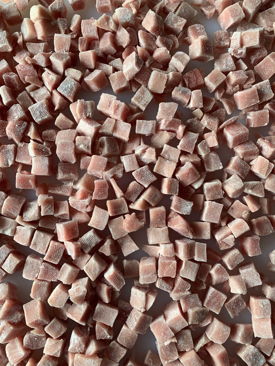 Cubetti di tonno obeso congelati per poke